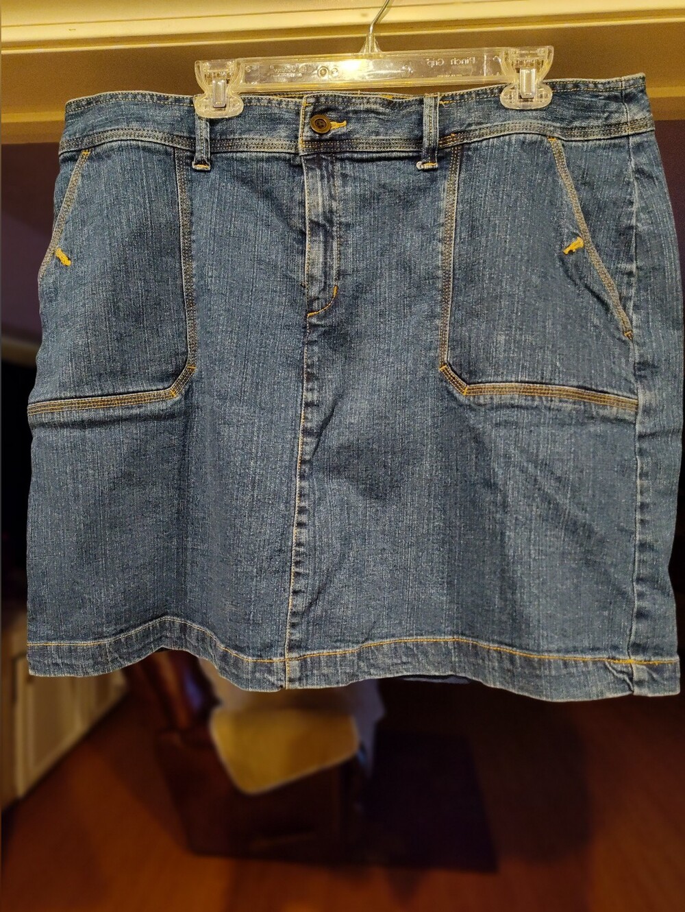 Denim Mini Skirt/Skort in Blue